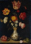 Ambrosius Bosschaert Bloemstilleven in een Wan li vaas oil painting reproduction